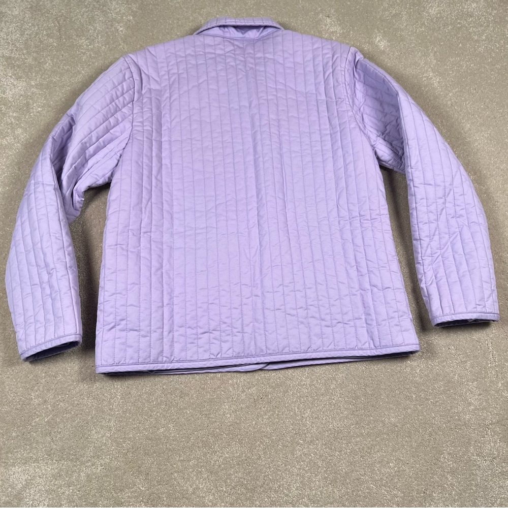 On 34th NWT Purple Channel Quilted Chore Jacket Snap Front Patch Pocket Womens S - Picture 7 of 11